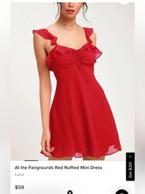 Lulus - At the Fairgrounds Red Ruffled Mini Dress